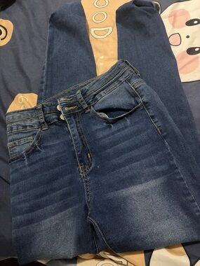 SHEIN Skinny High-Rise Indigo Blue Jeans